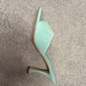 Guess Mint Green Open-Toe Heeled Mule